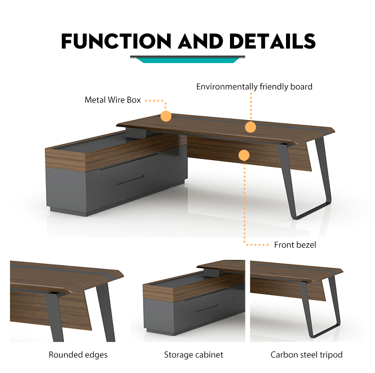 Modern Luxury Wooden Office De - Office Tech Furniture ulasan dan harga