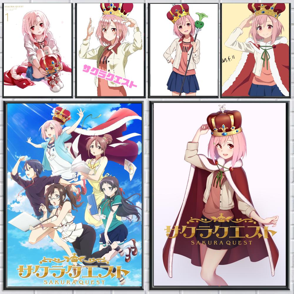 anime S-Sakura Quest-T Poster  - Office Quest ulasan dan harga