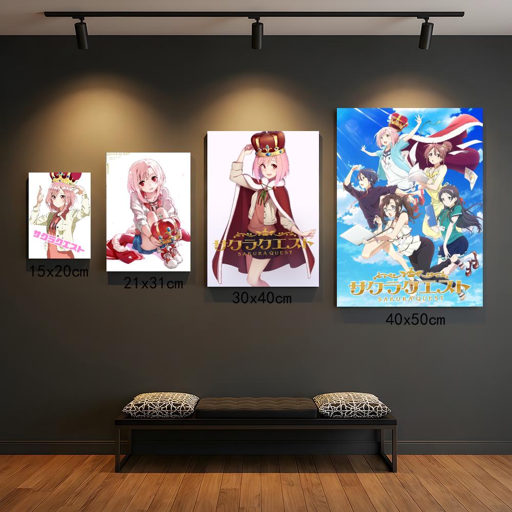 anime S-Sakura Quest-T Poster  - Office Quest ulasan dan harga