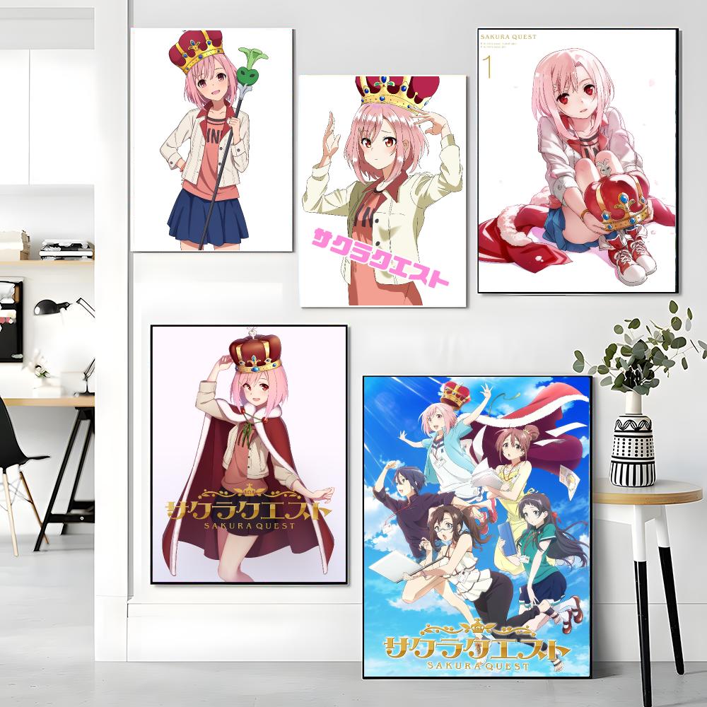 anime S-Sakura Quest-T Poster  - Office Quest ulasan dan harga