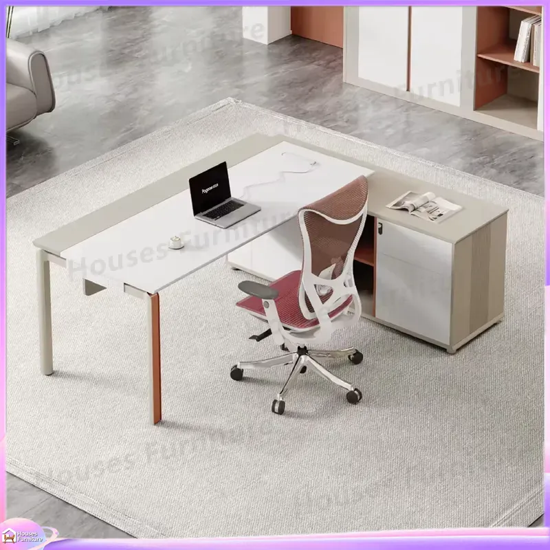 L Shaped Executive Desk Modern - Office Tech Furniture ulasan dan harga