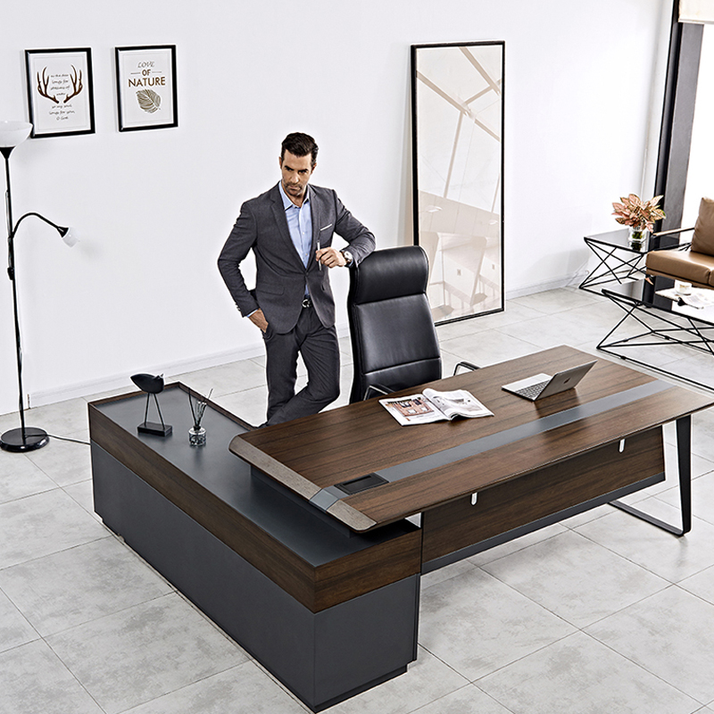 Modern Luxury Wooden Office De - Office Tech Furniture ulasan dan harga