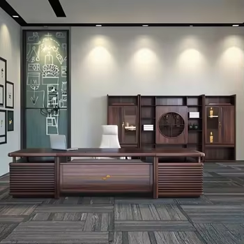 Modern Office Furniture Desk H - Office Tech Management ulasan dan harga