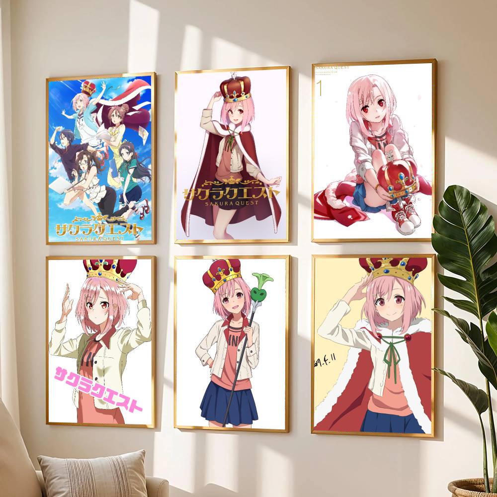 anime S-Sakura Quest-T Poster  - Office Quest ulasan dan harga