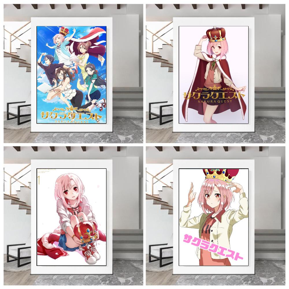 anime S-Sakura Quest-T Poster  - Office Quest ulasan dan harga