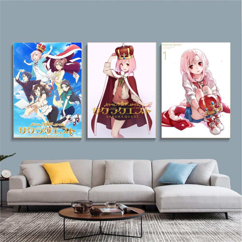 anime S-Sakura Quest-T Poster  - Office Quest ulasan dan harga